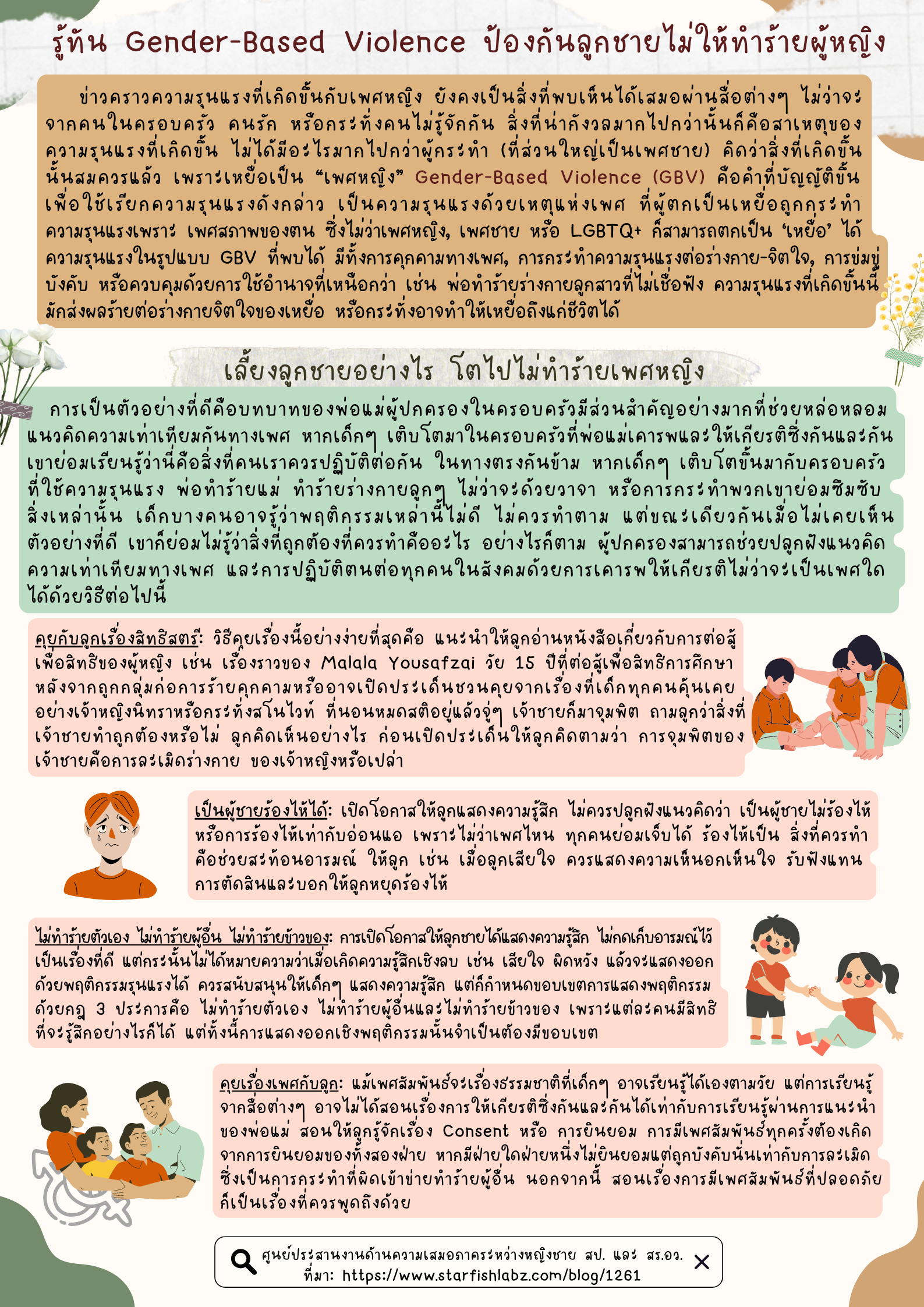 รู้ทัน Gender Based Violence ป้องกันลูกชายไม่ให้ทำร้ายผู้หญิง